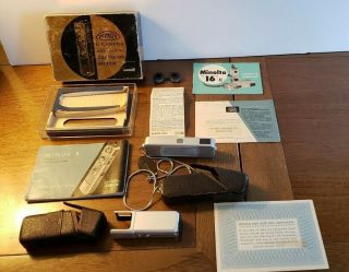 Vintage Minox B Ultra Miniature Spy Camera With Minox Bc Flashgun