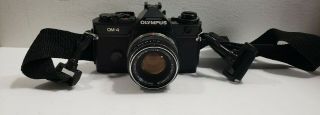 Olympus Om - 4 35mm Film Camera W/ 50mm 1.  8 Zukio Lens