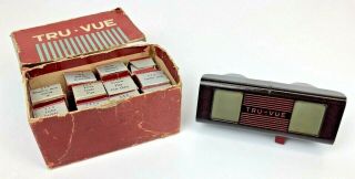 Vintage Tru - Vue Stereoscope Viewer W/ 11 Film Cartridges