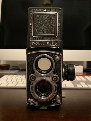 Rolleiflex K4a Tlr Carl Zeiss Tessar 1:3.  5/75mm Film Camera W/