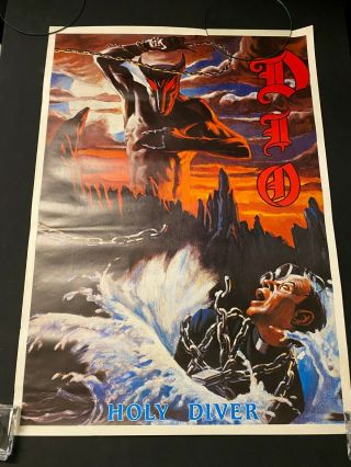 Dio Holy Diver Vintage Rock & Roll Memorabilia Promo Poster