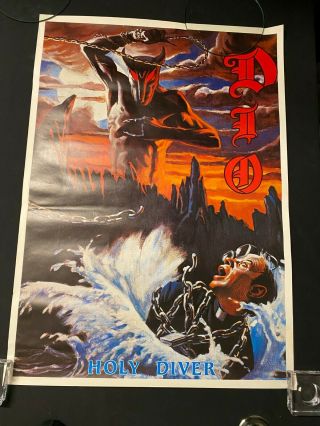 Dio Holy Diver Vintage Rock & Roll Memorabilia Promo Poster 3