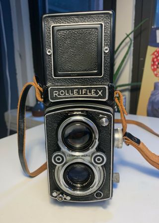 Rolleiflex Zeiss Tessar T F3.  5 Tlr Medium Format 120mm Film Camera