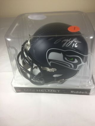 Tyler Lockett Signed Autographed Seattle Seahawks Mini Helmet