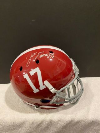Joe Namath Signed Alabama Crimson Tide Fs Helmet