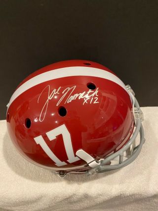 Joe Namath Signed Alabama Crimson Tide FS Helmet 2