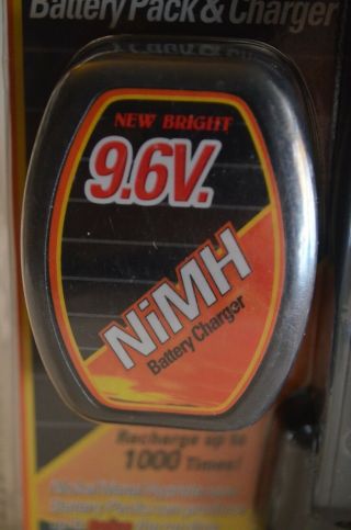 Vintage BRIGHT 9.  6V.  NiMH Rechargeable Battery Pack & Charger (No.  966) 3