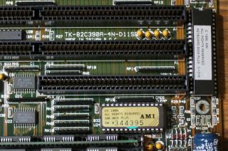 Vtg AMD AM386 DX - 40 Motherboard PN TK - 82C390A - 4N - D11SB w/ 7808KB RAM 3
