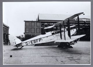 Imperial Airways De Havilland Dh - 50 G - Ebfp Vintage Photo