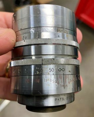 Cooke Taylor Hobson Ivotal 50mm f/1.  4 C Mount Lens 2