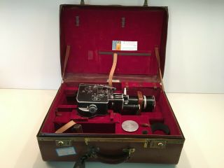 Vintage Paillard Bolex H 16 Reflex 16mm Film Movie Camera With Case,  Accessories