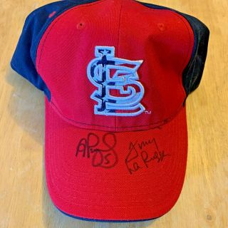 Albert Pujols And Tony Larussa Both Autographed St.  Louis Cardinals Baseball Cap