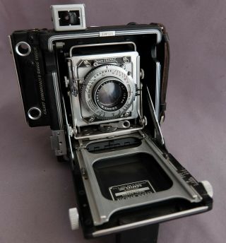 2 - 1/4 X 3 - 1/4 Graflex Crown Graphic Press Camera W.  Kodak Ektar 105mm F3.  7 Lens