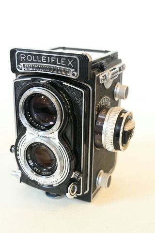 Rolleiflex T Model 1 (k8 T1) Tlr Camera W/ Zeiss Tessar 75mm F/3.  5 Lens