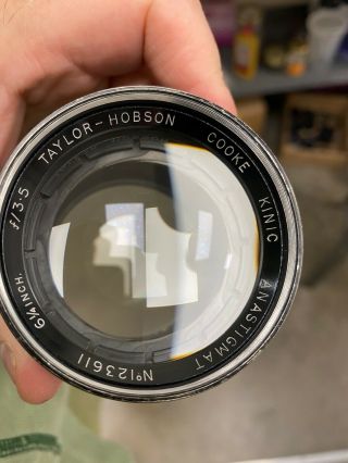 Taylor Hobson Cooke Kinic Anastigmat 6 1/4 Inch 159mm F/3.  5 Barrel Lens For 4x5