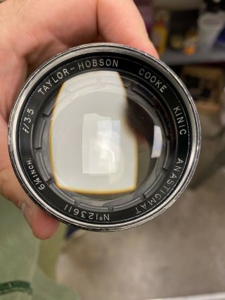 Taylor hobson Cooke Kinic Anastigmat 6 1/4 Inch 159mm f/3.  5 Barrel Lens For 4x5 2
