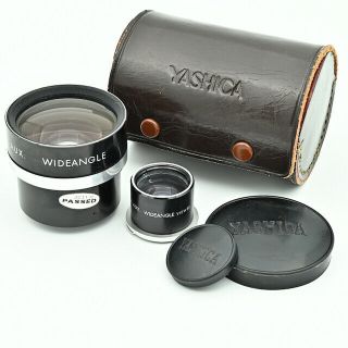 Yashica Yashicaflex Tlr Twin Lens Yashinon Wide Angle Lens Set In Leather Case