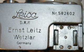 Leica IIIf vintage rangefinder camera w Steinheil Quinon f=50mm 1:2 lens 2
