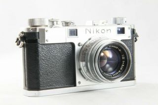 Nikon S Rangefinder Camera W/ Nikkor H C 5cm F/2 From Japan 898