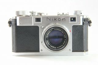 NIKON S Rangefinder Camera w/ NIKKOR H C 5cm F/2 from Japan 898 3