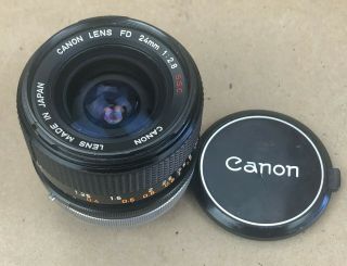 Canon Fd 24mm F/2.  8 S.  S.  C.  Wide Angle Lens M4/3 Nex A7 Mirrorless
