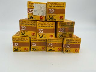 9 Rolls Kodak Panatomic - X Black White 35mm 36 Exp Fx135 - 36