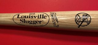 York Yankees Team Logo Louisville Slugger Baseball Bat Wood Vtg Mlb Unsigned