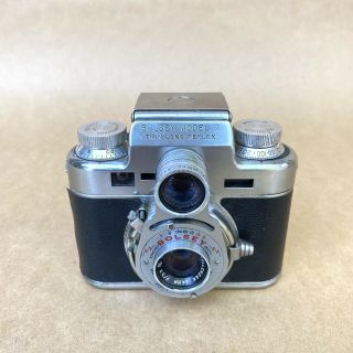 Bolsey Model C Twin Lens Reflex 35mm Film Camera W/ Wollensak 44mm F/3.  2 -