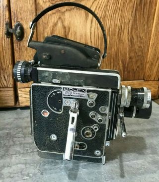 Vtg Bolex H16 Reflex Movie Film Camera W/ Lens Switzerland Parts