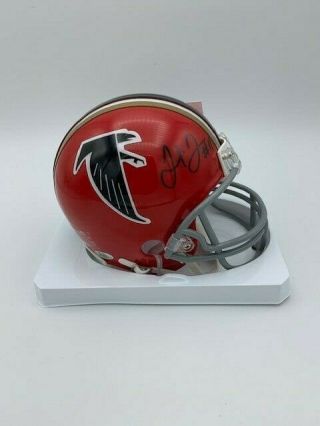 Julio Jones Signed Atlanta Falcons Mini Red Throwback Helmet Hologram