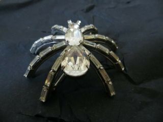 Vintage Butler And Wilson Baguette Chrystal Set Spider Brooch,  Costume Jewellery
