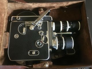 Bolex Paillard H16 Reflex 16mm Film Movie Camera With Many.  One Owner