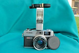 - Vintage Canonet Ql - 17 G - Iii Camera & 40mm/f1:1.  7 Lens & Canonlite D Flash