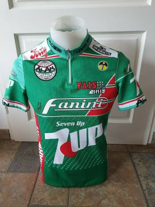 Team 7up Fanini Alan Giessegi Retro Vintage Team Cycling Jersey Made In Italy