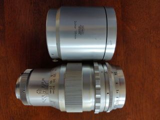 Steinheil Munchen Quinar Telephoto Lens 1:2.  8 F=135mm Vl W/ Case & Hood