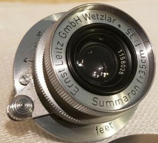 Leica Summaron Vtg 3.  5cm F/3.  5 Summaron Screw Mount Lens E Leitz Wetzlar 1158028
