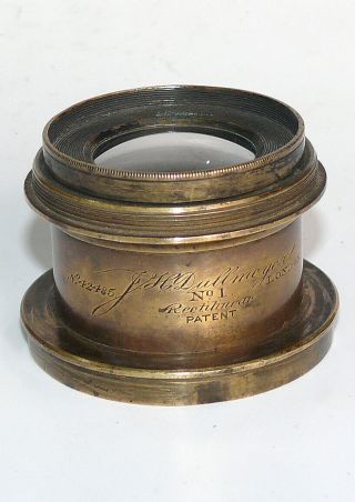 J.  H.  Dallmeyer Rectilinear No.  I Brass Lens,  London Patent