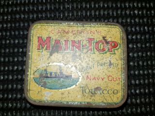 Vintage 1 Ounce Main Top Tobacco Tin