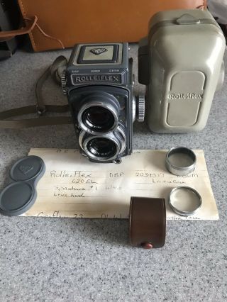 Vintage - Rolleiflex Dbp Dbgm Camera Case With Accessories Lens Serial 2039337