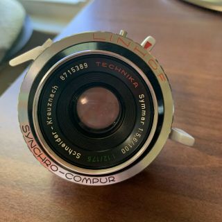 Linhof Symmar 1:5,  6/100mm And 1:12/175mm Technika Schneider Lens Shutter