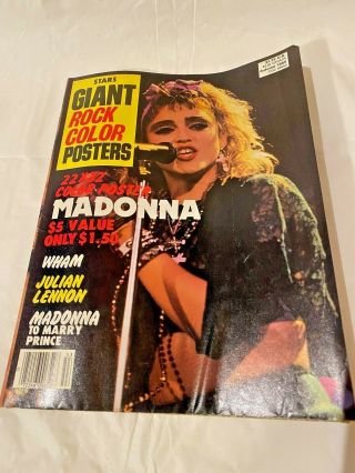 Vintage Madonna Stars Giant Rock Color Posters 1985