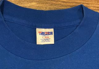 Los Angeles Rams Vintage 80s Trench NFL Football Single Stitch Graphic Shirt LA 3