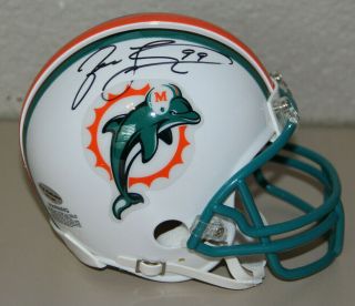 Jason Taylor Signed Auto Mini Helmet Leaf Authenticated Miami Dolphins
