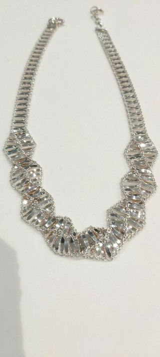 Sterling Silver Ladies Necklace Vintage Twist Design 48cm 19 Inch (925)