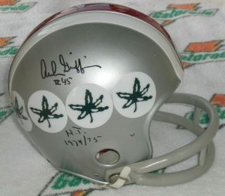 Archie Griffin Signed Ohio State Buckeyes 2 Bar Throwback Mini Helmet - Bengals