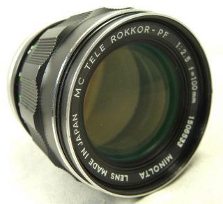 Minolta Mc Tele Rokkor - Pf 100mm F2.  5 Lens 4 Minolta Camera Other Digital Camera