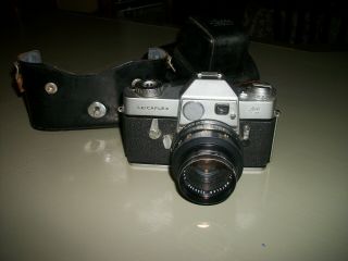 Vtg.  Leicaflex / Leitz Sl 35mm Camera And Summicron - R Wetzlar 1.  2 50mm Lens
