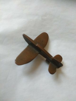 Vintage WW2 Trench Art Aircraft/ Spitfire Copper Brooch Pin/Badge. 3