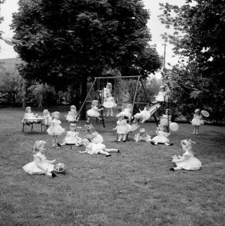 Vintage Abstract Negative 1950s By Harry Amdur Nyc Girls Hiding In Dolls