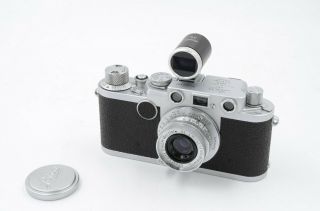 Leica Iif Red Dial Film Camera With 35 Mm Summaron F3.  5 Lens,  Canon 35mm Viewfdr